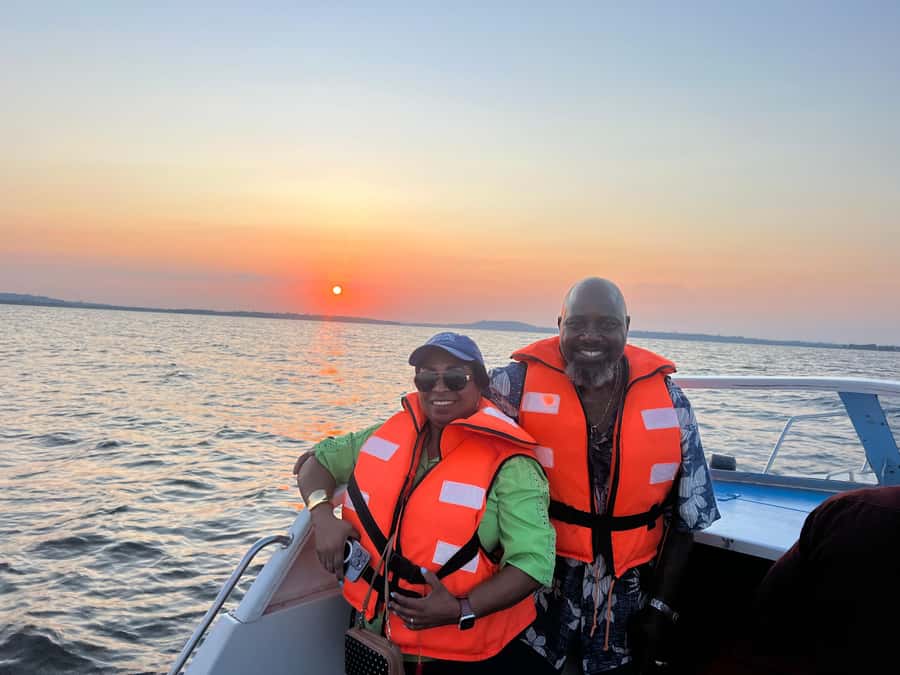 Entebbe: Equatar Line Tour & Victoria Lake Sunset Boat Ride - Reaching Lwaji Island from Nakiwogo