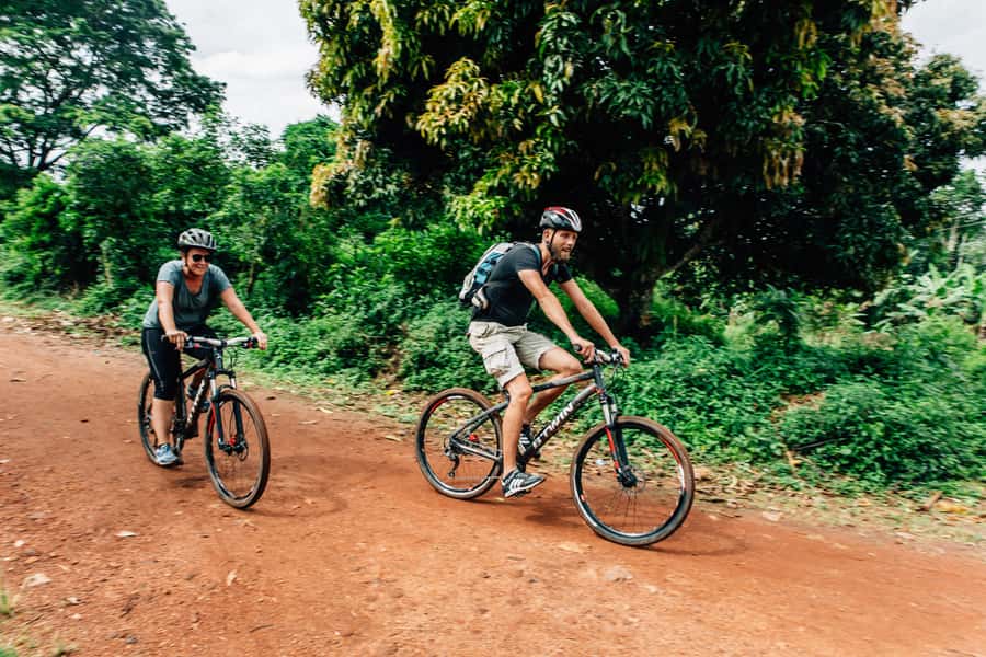 Kampala: Lake Victoria Island Cycling Tour - Leaving Ggaba Beach Gardens by boat